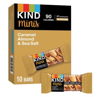 KIND Minis, Caramel Almond &amp; Sea Salt, 0.7 Ounce (Pack of 10)