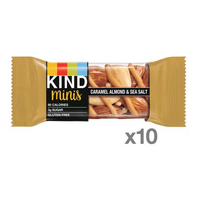KIND Minis, Caramel Almond &amp; Sea Salt, 0.7 Ounce (Pack of 10)