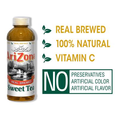 AriZona Sweet Tea - Southern Style Premium Brewed Tea, 16 Fl Oz (Pack of 12)