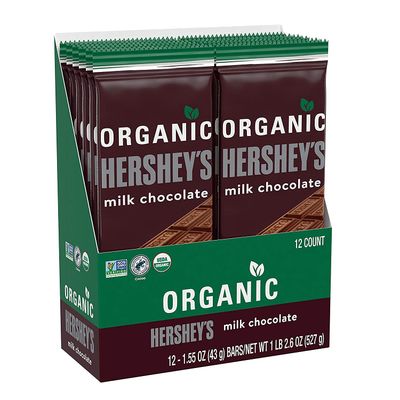 HERSHEY&#39;S Organic Chocolate Bar, 1.55 oz. (Pack of 12)