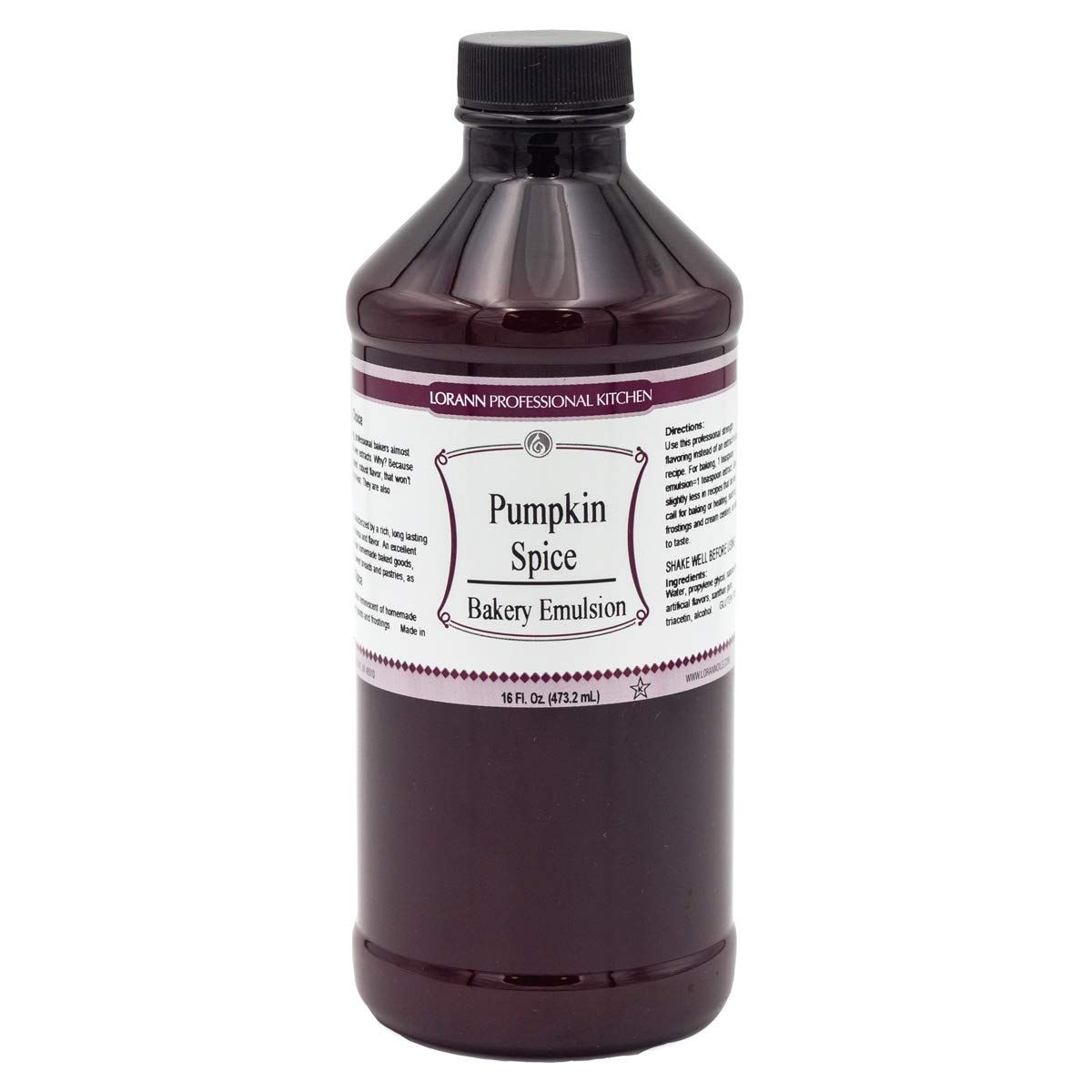 Lorann Oils Pumpkin Spice Bakery Emulsion: Genuine Pumpkin Spice Blend, Perfect for Boosting Fall Flavors in Cakes, Cookies &amp; Desserts, Gluten-Free, Keto-Friendly, Pumpkin Spice Flavoring Essential
