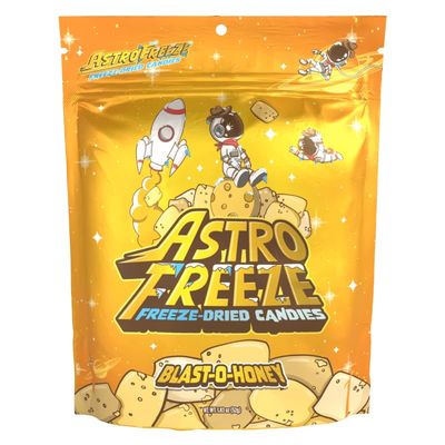 Premium Freeze Dried Bit-O-Honeys - 1.83oz Blast O Honey Freeze Dried Candy - Crunchy, Yummy Almond &amp; Honey Taffy Bites for All Ages
