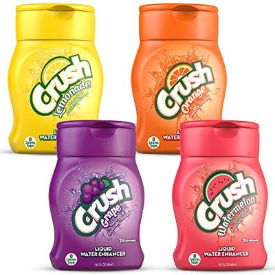 Crush, Summer Variety, Liquid Water Enhancer - New, Better Taste! (4 Bottles, Makes 96 Flavored Water Drinks) - Sugar Free, Zero Calorie