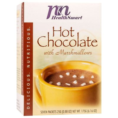 HealthSmart High Protein Hot Chocolate with Marshmallows Drink, 15g Protein, Low Calorie, Low Carb, Low Fat, Aspartame Free, KETO Diet Friendly, Ideal Protein Compatible, Instant Cocoa, 7 Count Box