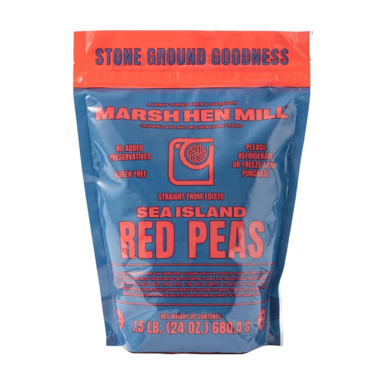 Marsh Hen Mill Sea Island Red Peas Premium Quality Pure Heirloom Red Cowpeas for Southern Cooking High Fiber Nutrient Rich Legumes Ideal for Hoppin John &amp; More | Non GMO All Natural Ingredients 24 oz