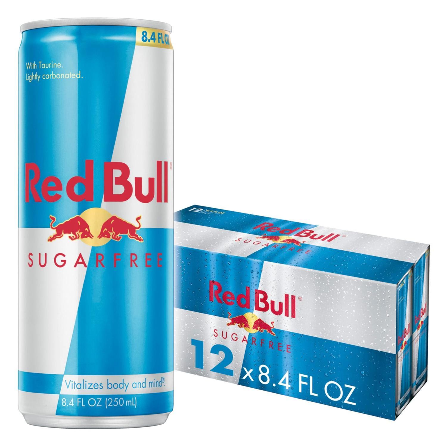 Red Bull Sugar Free Energy Drink with 80mg Caffeine plus Taurine &amp; B Vitamins, 8.4 Fl Oz, Pack of 12 Cans
