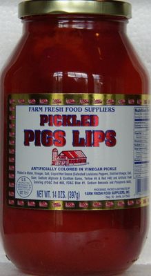 Farm Fresh Food Suppliers: Pickled Pigs Lips, 14 Oz
