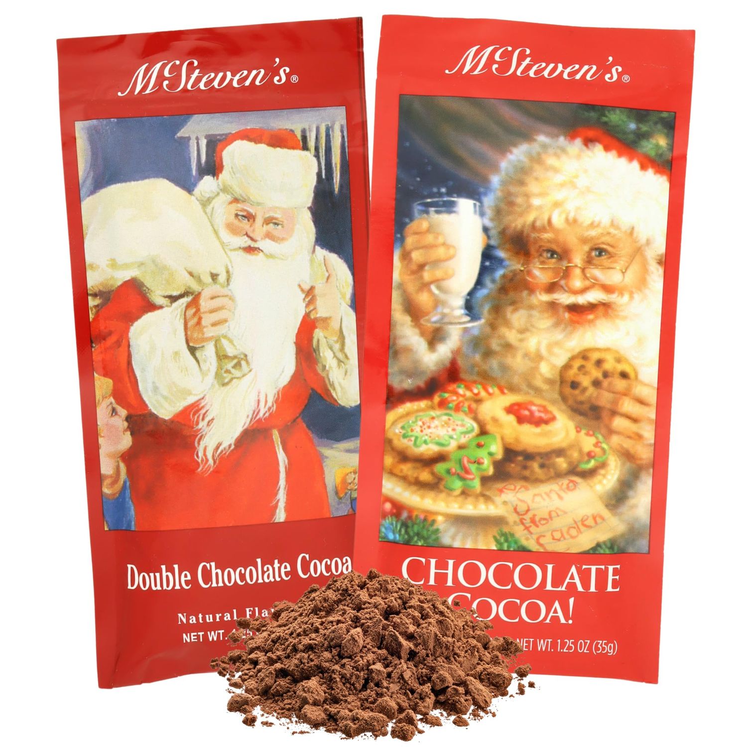 Sweetzo Christmas Hot Cocoa Set, Milk Chocolate Drink Mix Packets, Stocking Stuffer Gifts, 1.25 Ounces (Chocolate Cocoa), Brown
