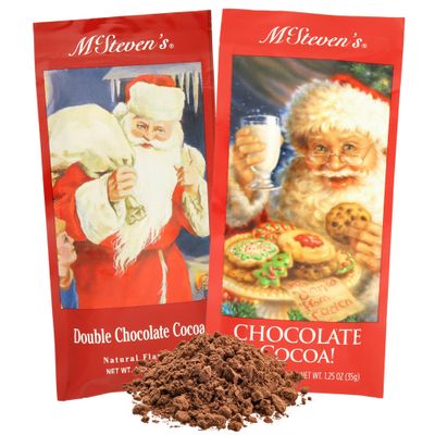 Sweetzo Christmas Hot Cocoa Set, Milk Chocolate Drink Mix Packets, Stocking Stuffer Gifts, 1.25 Ounces (Chocolate Cocoa), Brown