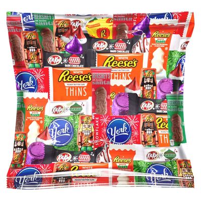 Milk Chocolate Assortment, Christmas Holiday Candy Variety Bag (16 Ounces)