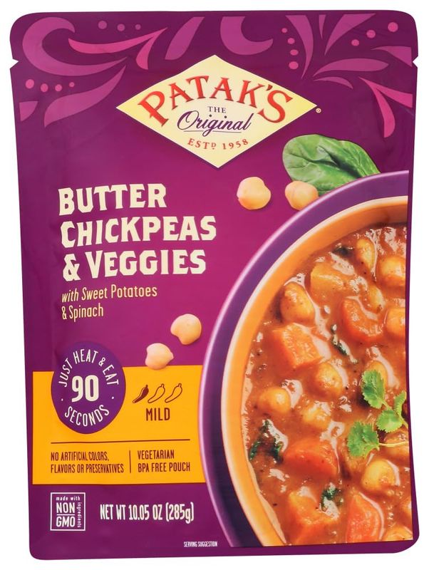 Patak&#39;s - Ready To Eat Vegetarian Meals, (4 Pack) (Butter Chickpeas &amp; Veggies)