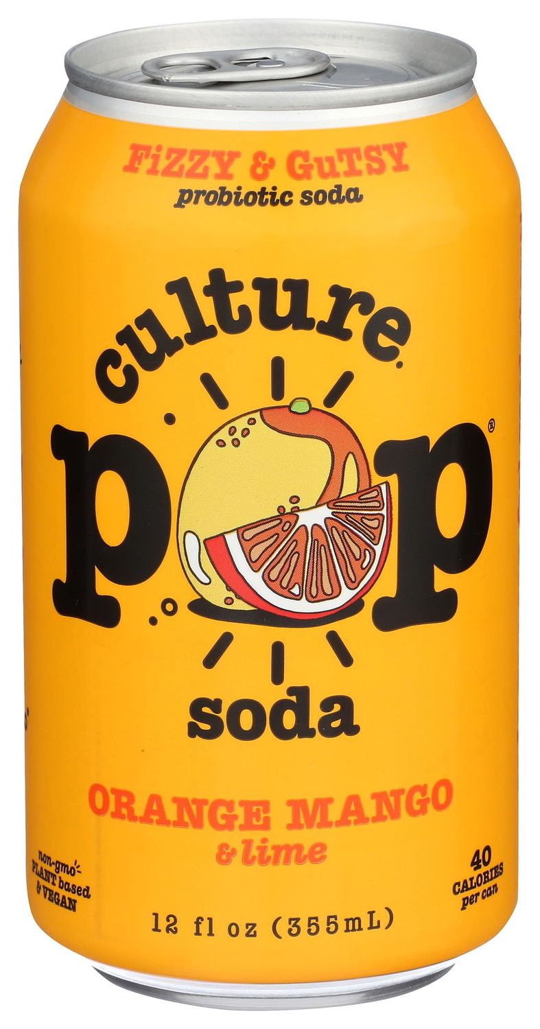 Culture Pop Soda Orange Mango Soda, 12 FZ