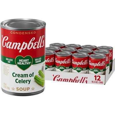 Campbell&#39;s Condensed Heart Healthy Cream of Celery Soup, 10.5 oz Can (12 Pack)