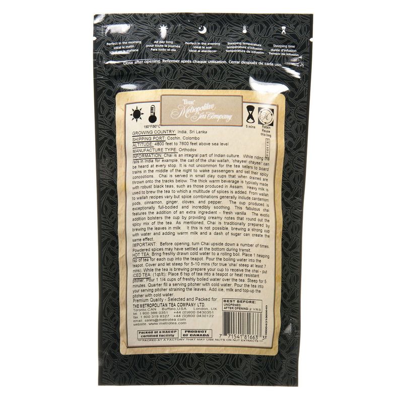 Metropolitan Tea Discovery Loose Tea Pack, Vanilla Chai Chai, 100gm