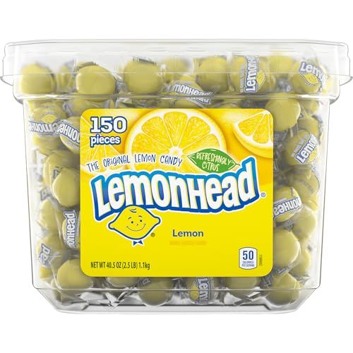Lemonhead Hard Lemon Candy, Individually Wrapped Candy (150 Count)