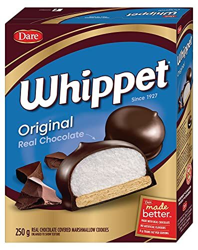 Whippet Original Chocolate Covered Marshmallow Cookies,250g/9oz., Imported from Canada)