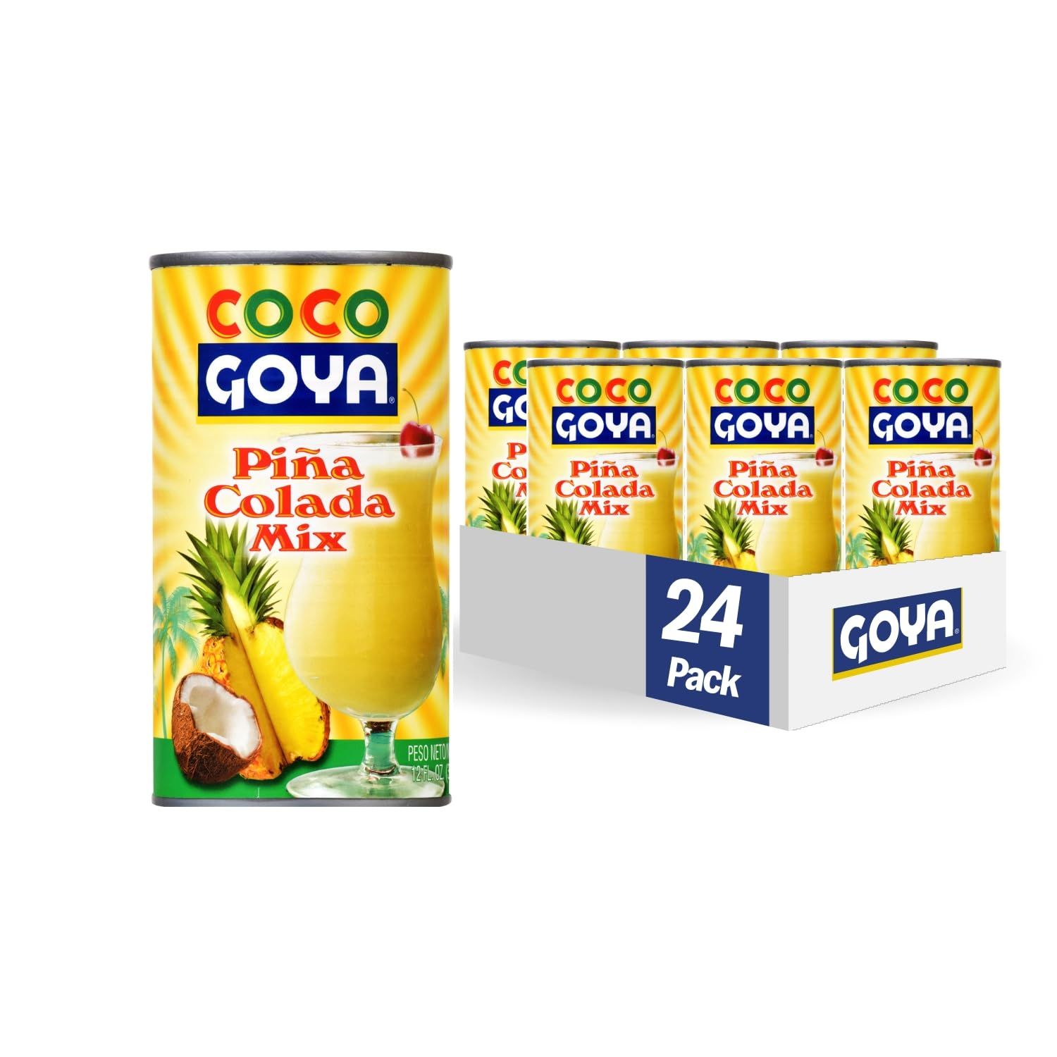 Goya Foods Pia Colada Mix, 12 Fl Oz (Pack of 24)