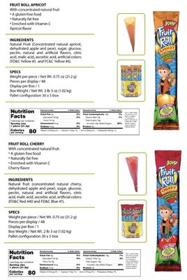 JOVY FRUIT ROLL Variety Pack 10 Flavors - Healthy Snack Made with Natural Fruit, Fat Free, Gluten Free, Enriched with Vitamin C |20 Count, 0.75 oz each