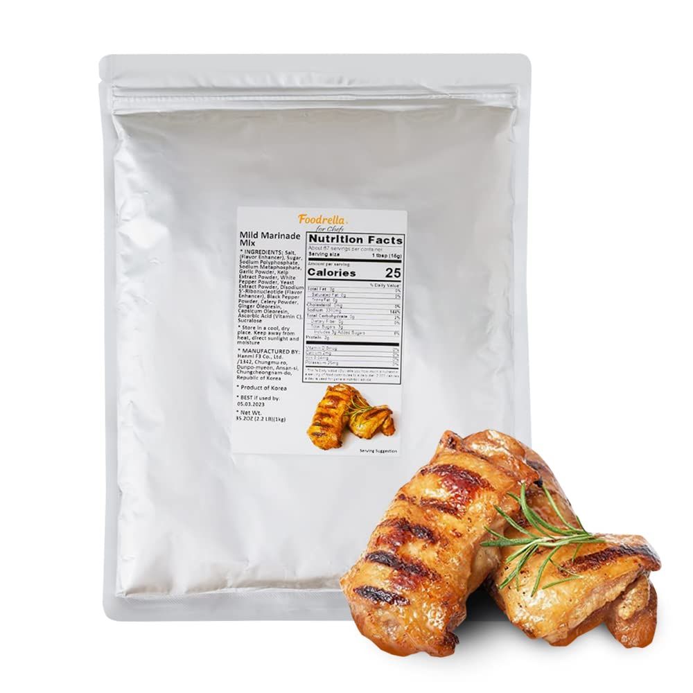 Foodrella Korean Taste Crispy Fried Chicken Mild Marinade Mix, Frying Powder Mix, Product of Korea, 2.2 LB (1kg), 1 pack
