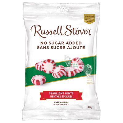 Russell Stover, Starlight Mints, No Sugar Added Hard Candies, 150g/5.3oz., Imported from Canada)