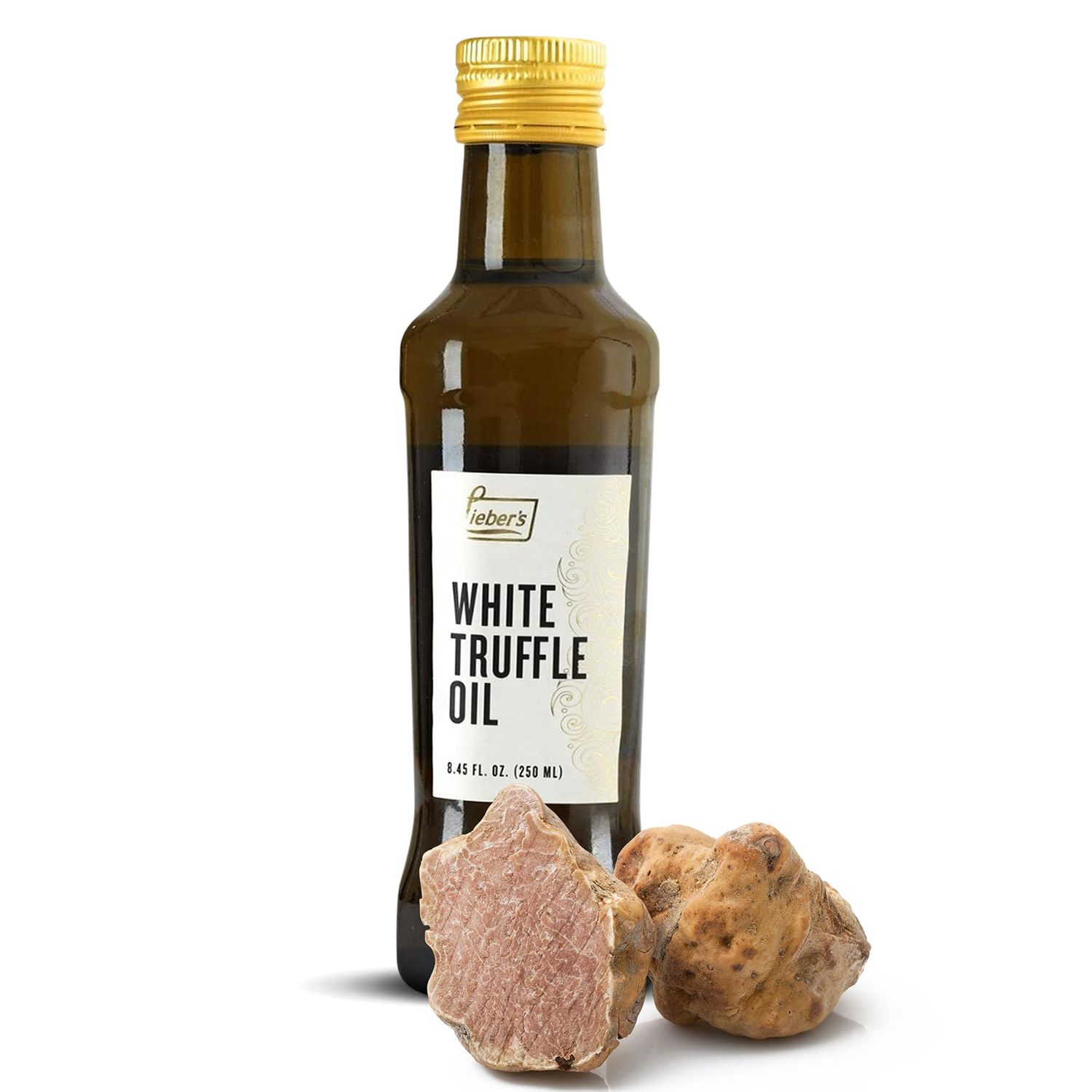 Liebers White Truffle Oil Premium Truffle Oil for Cooking, Salad Dressing, Seasoning, Marinade, Garnish, This White Truffle In Oil Is Kosher, Vegan, Vegetarian &amp; Gluten Free | 8.45 Fl Oz Glass Bottle