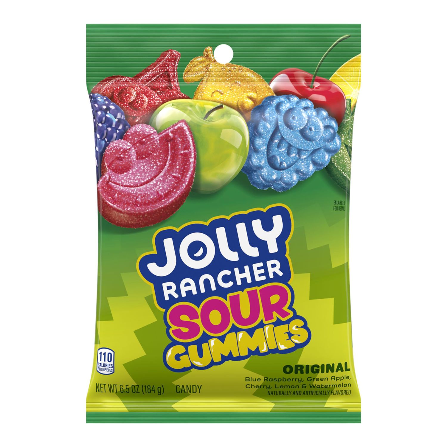 JOLLY RANCHER Sour Gummies Assorted Fruit Flavored Candy Bag, 6.5 oz