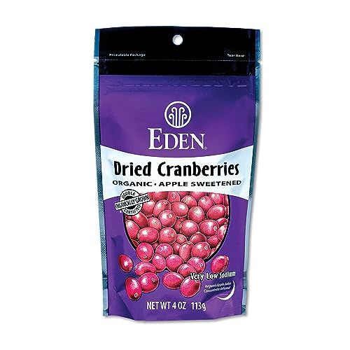 Eden Organic Dried Cranberries, Sweetened with Apple Juice, 4 oz