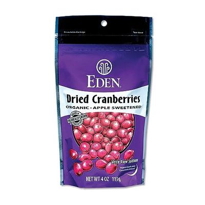 Eden Organic Dried Cranberries, Sweetened with Apple Juice, 4 oz