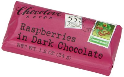 Chocolove Raspberry Dark Chocolate, 1.2-Ounces (Pack of 12)