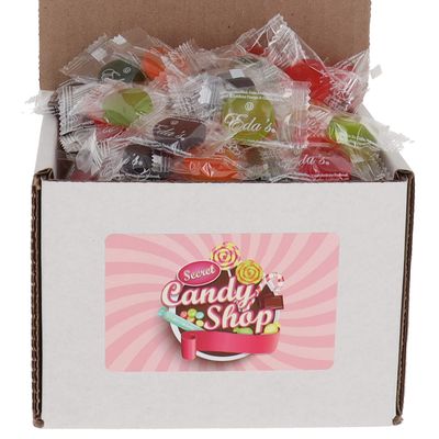 SECRET CANDY SHOP Eda&#39;s Sugar Free Hard Candy Zero Sugar Candies Bulk in Box (Individually Wrapped) (Assorted Fruit, 8oz)
