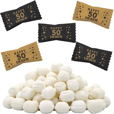 The Dreidel Company 50th Birthday Buttermints, Mint Candies, After Dinner Mints, Butter Mint Candy, Fat-Free, Individually Wrapped (275 Pieces)