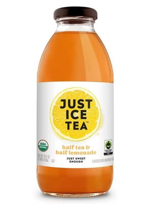 Just Ice Tea Organic Iced Tea, 16 Fl Oz Glass Bottles (Half Tea &amp; Half Lemonade, Pack of 12)