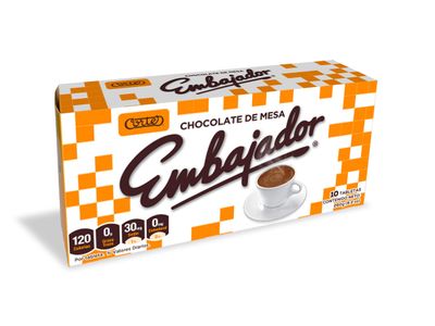 Chocolate de Mesa Embajador - Sweet baking Chocolate from Republica Dominicana - 4 Pack