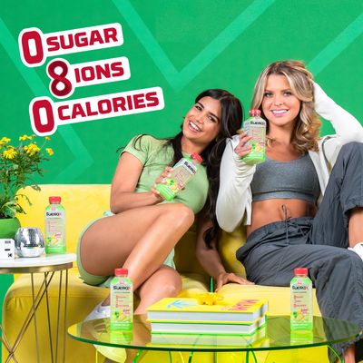SueroX Zero Sugar Electrolyte Drink for Hydration and Recovery, Unique Blend of Electrolytes & 8 Ions, Zero Calorie Sports Drink, 21.3 Fl Oz, Strawberry-Kiwi Punch, 12 Count