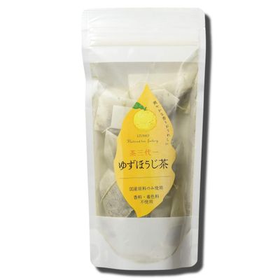 Chasandai Yuzu Citrus Hojicha Teabags - Premium Roasted Green Tea with Natural Yuzu Powder | No Artificial Flavors or Colors | 8 Tea Bags | Made in Japan