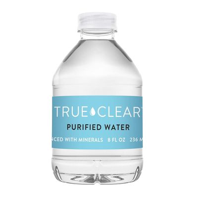 True Clear Purified Bottled Water, BPA Free Mini Water Bottles, Easy to Carry (8.0 oz per Bottle, 24 Pack)
