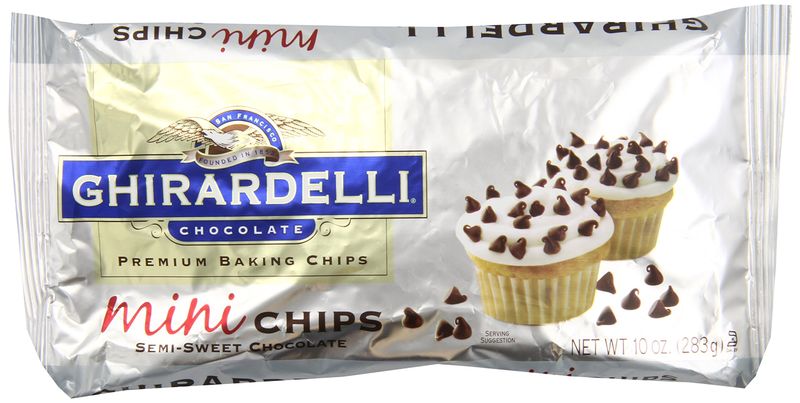 Ghirardelli Mini Semi-Sweet Chocolate Premium Baking Chips - 10 oz. (283g), 12 bags