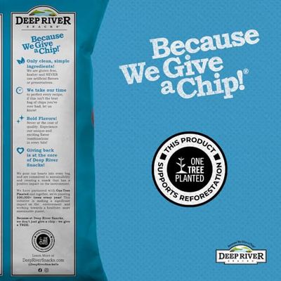Deep River Snacks Sea Salt &amp; Vinegar Kettle Cooked Potato Chips, 5 Ounce (Pack of 12)