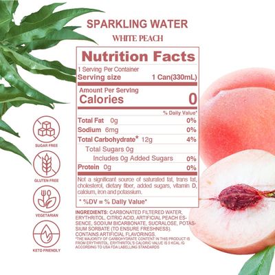 CHI FOREST White Peach Sparkling Water (11.15 oz* 24)