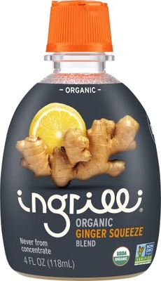 Ingrilli Organic Ginger Squeeze Blend, 4 Fl Oz Bottle (Pack of 6)