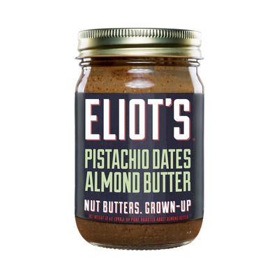 Eliot&#39;s Nut Butters Natural Zero Sugar Creamy Pistachio Dates Almond Butter, Keto Friendly, Almond Pistachio Dates, 12 Ounce (Pack of 1)