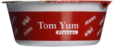 MAMA Instant Noodle Soup Bowls, Shrimp (Tom Yum), 2.12 oz, 12 Count