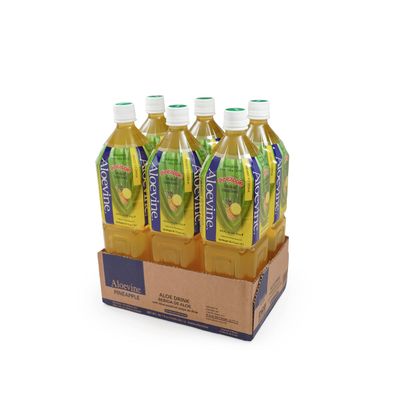 ALOEVINE Aloe Vera Drink 50.7 oz. 6 Pack (Pineapple)