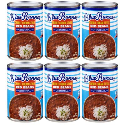 Blue Runner Creole Cream Style Red Beans 16 Oz (Pack Of 6) - New Orleans Best Authentic Red Beans - Slow Cooked to Perfection - A Southern Favorite - Easy Meal out of a Can Blue Runner Creole Cream Style Red Beans 16 Oz (Pack Of 6) - New Orleans Best Authentic Red Beans - Slow Cooked to Perfection - A Southern Favorite - Easy Meal out of a Can