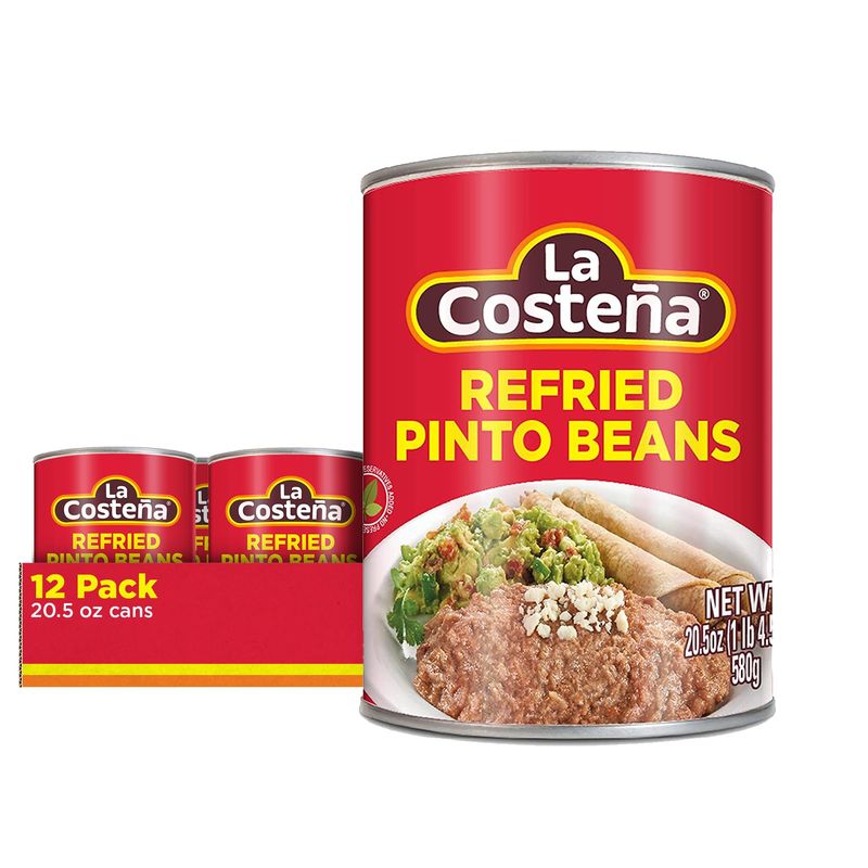 LA COSTENA Refried Pinto Beans, 20.5 Ounce (Pack of 12)