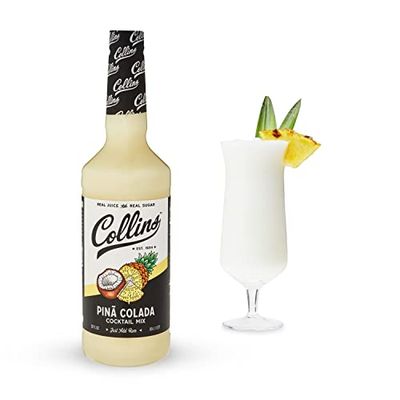 Collins Pina Colada Mix | Made With Real Pineapple Juice, Coconut and Other Natural Flavors | Tropical Cocktail Mixer, 32 fl oz