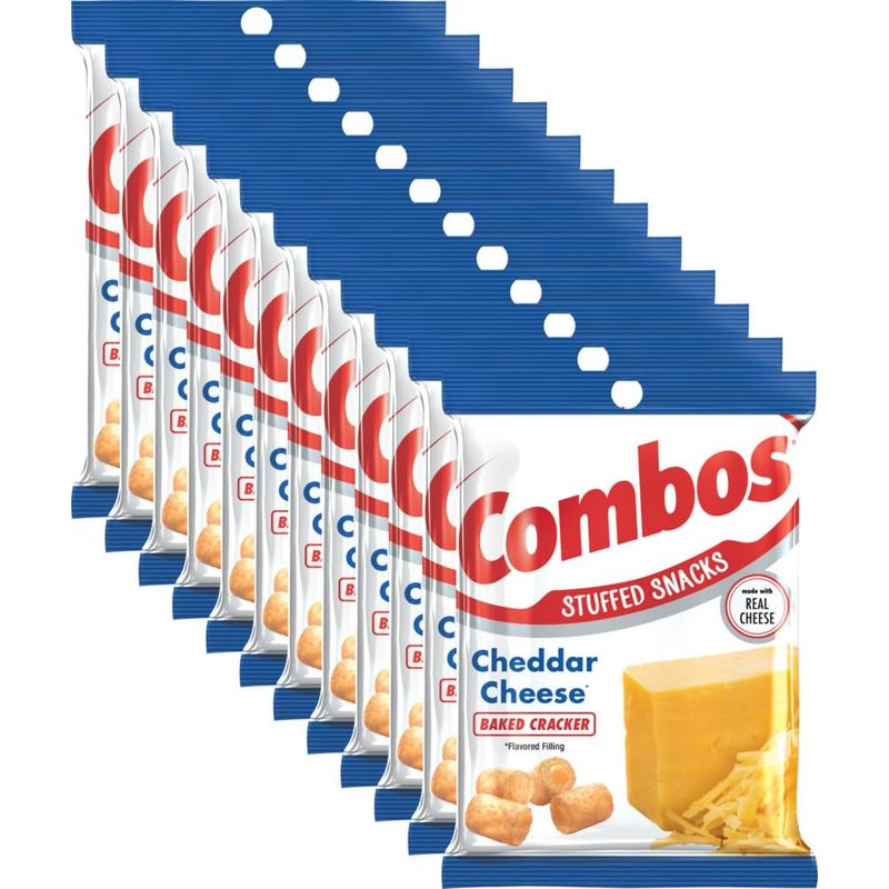 COMBOS Cheddar Cheese Cracker Baked Snacks 6.3-Ounce Bag (Pa
