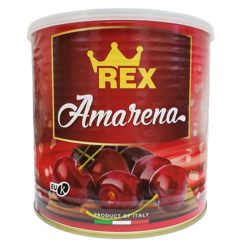 REX Amarena Cherries in Syrup, 116 Ounce
