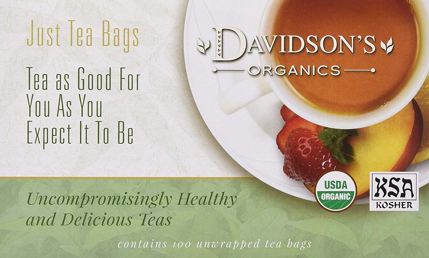 Davidson&#39;s Organics, Berry Essence, 100-count Unwrapped Tea Bags