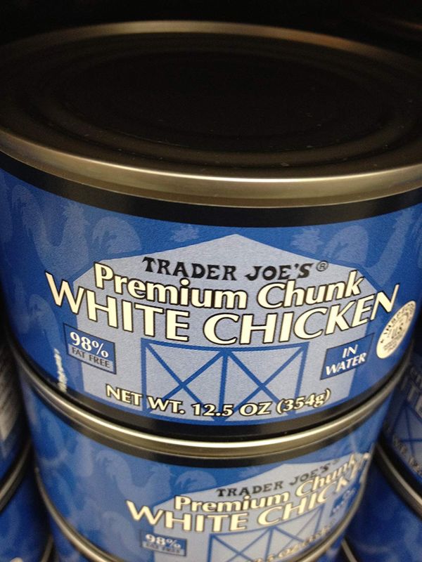 Trader Joe&#39;s Premium Chunk White Chicken in Water 12.5 Oz 98% Fat Free